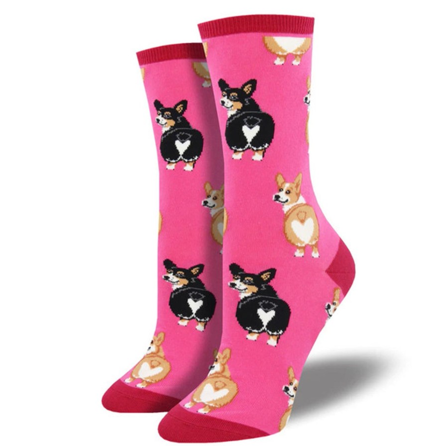 Apparel sock smith | Corgi Butt Pink