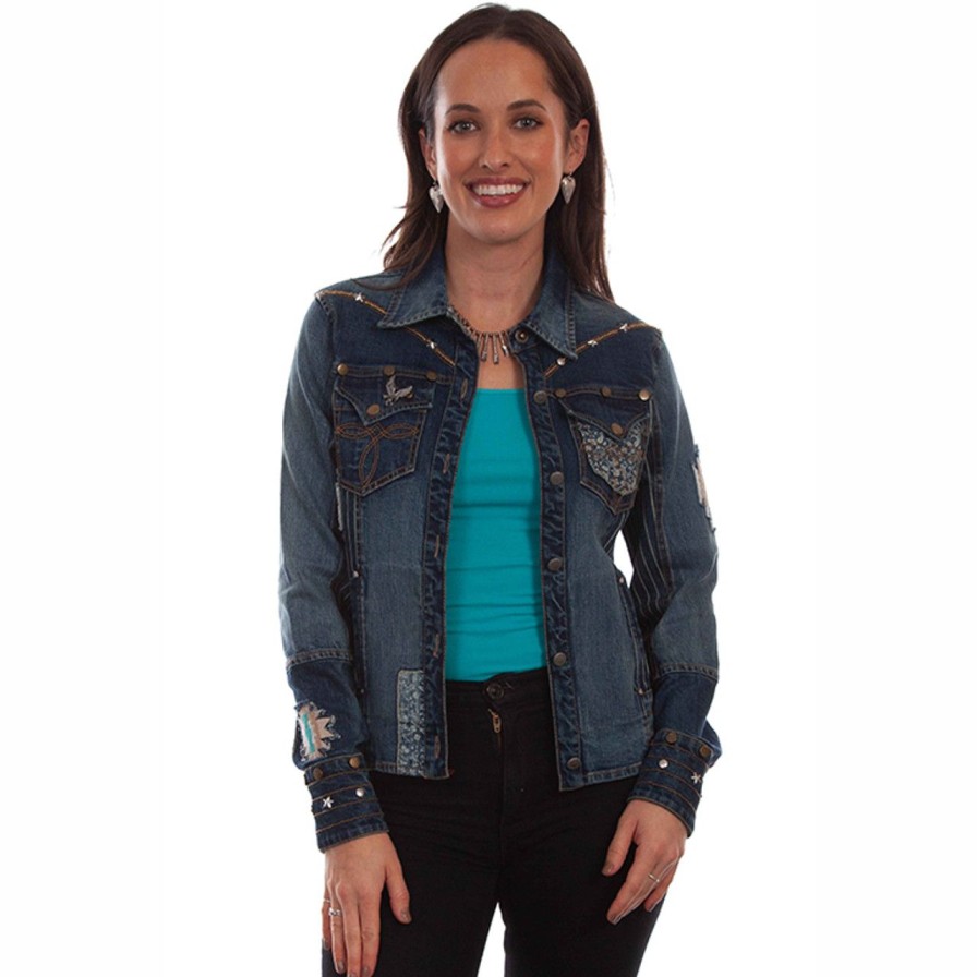 Apparel scully | Hc835 Patchwork Denim Jacket