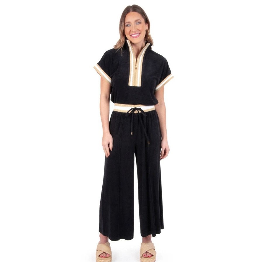 Apparel emily mccarthy | Teddy Crop Trouser Black Terry