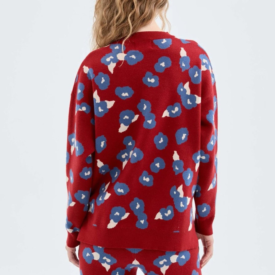 Apparel compania fantastica | Red Floral Sweater