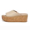 Shoes fit flop | Eloise Cork Wedge Slides Stone Beige