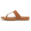 Shoes fit flop | Gracie Rubber-Buckle Leather Light Tan