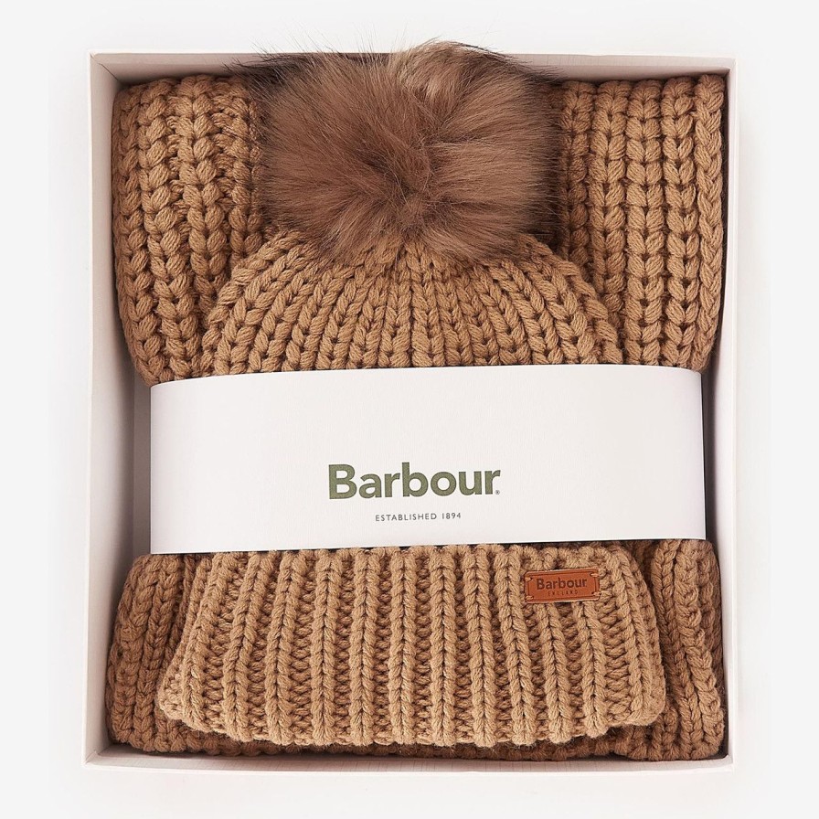 Accessories barbour | Saltburn Beanie & Scarf Set Mink