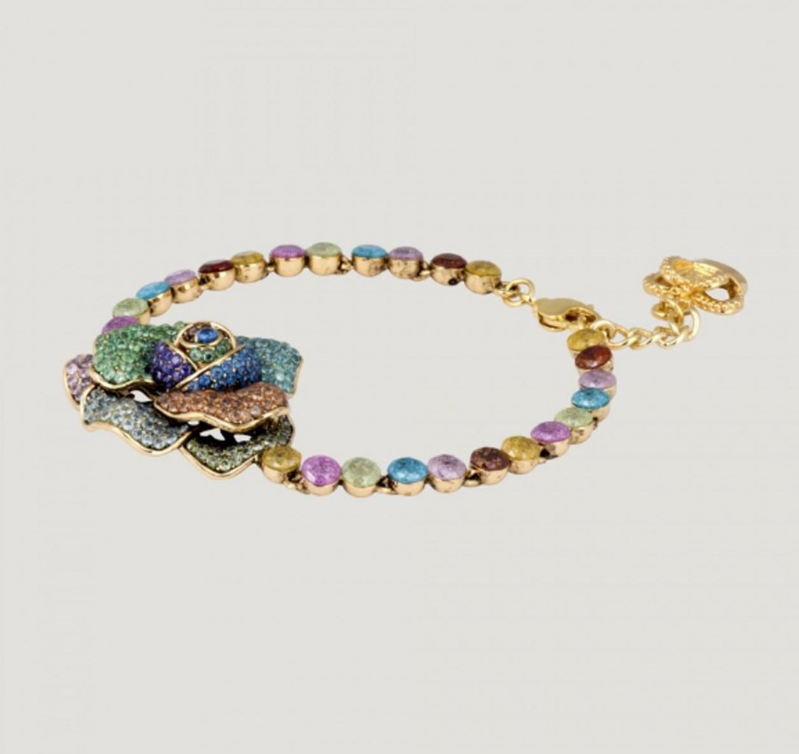 Jewelry butler & wilson | Crystal Multi Rose Assorted Colors Chains Bracelet