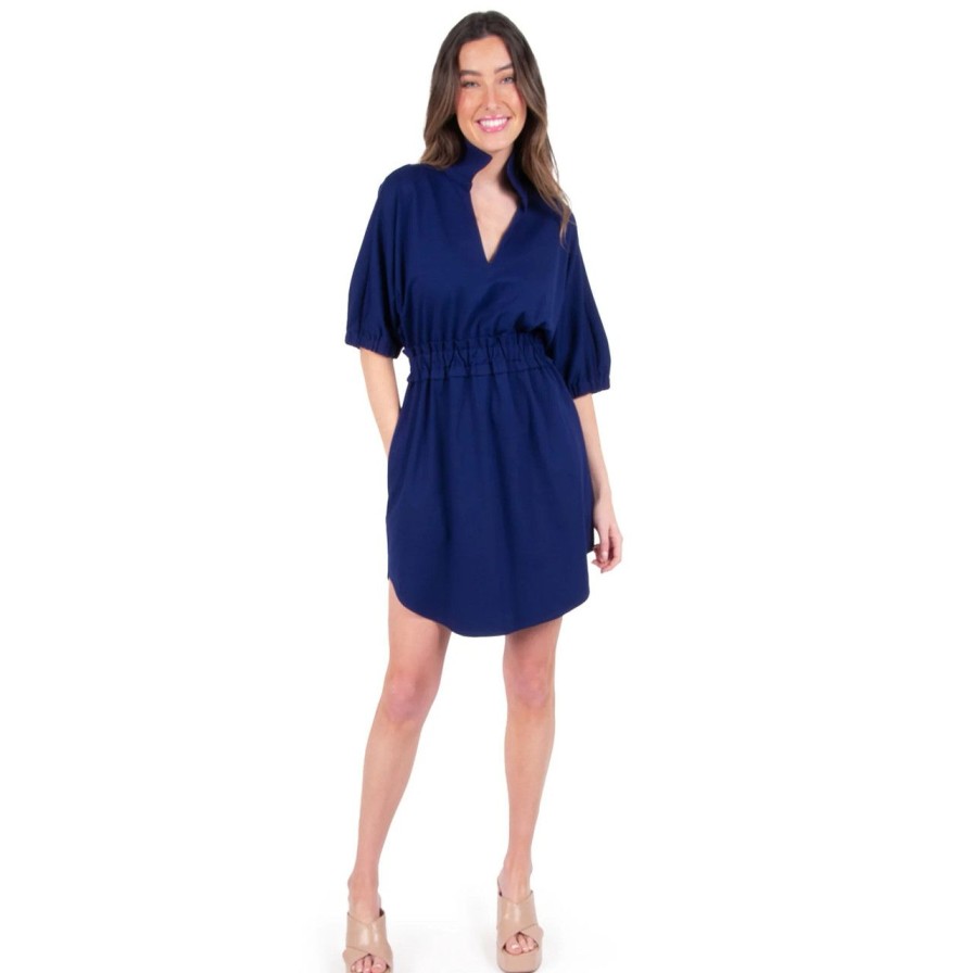 Apparel emily mccarthy | Palmer Dress Navy Ponte