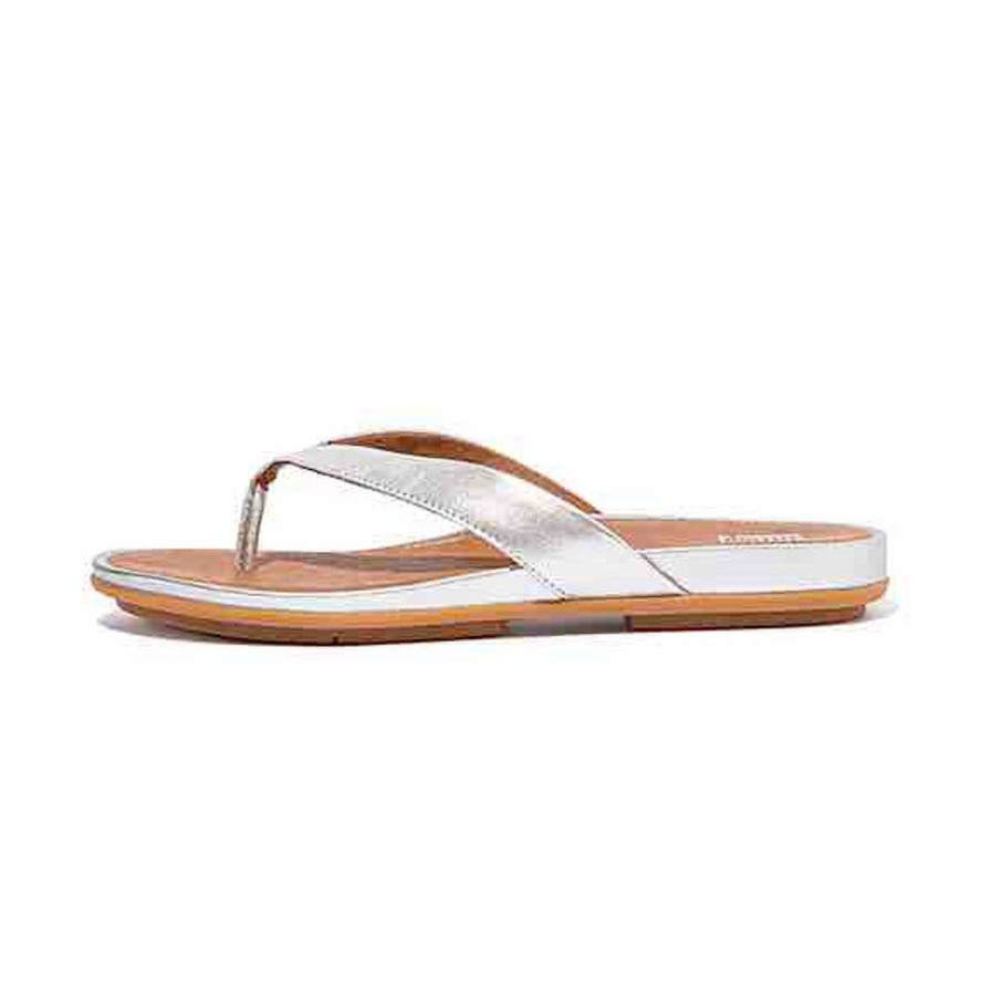 Shoes fit flop | Gracie Flip Flops Silver