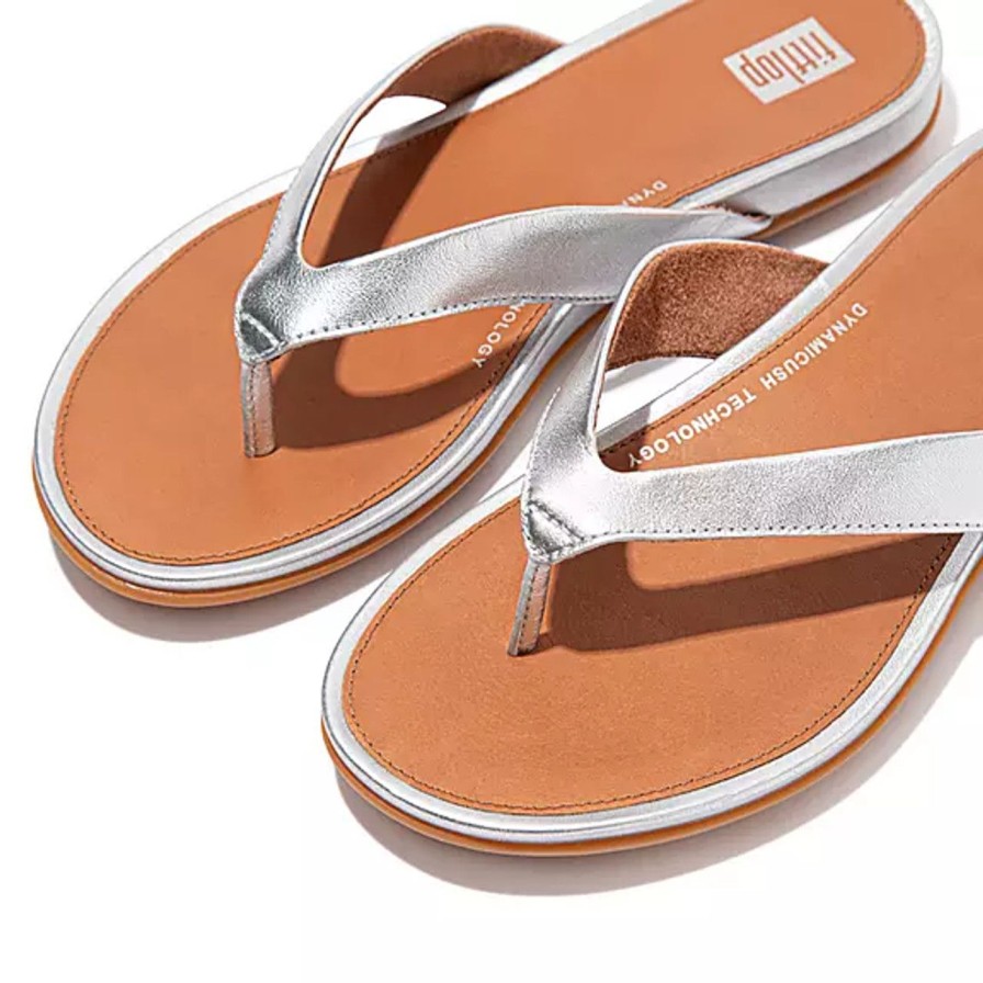 Shoes fit flop | Gracie Flip Flops Silver