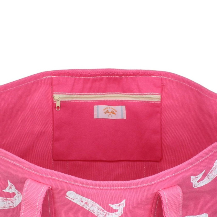 Handbags crab & cleek | Crab & Cleek Pink Whale Bag