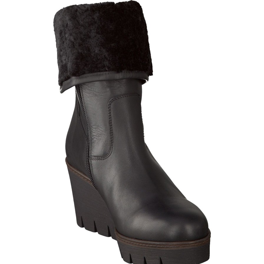 Shoes gabor | Fur Wedge 34.785.27 Black