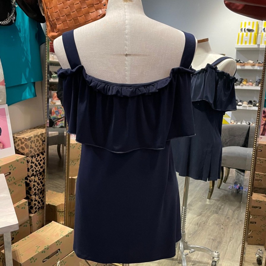 Apparel michael tyler | Ruffled Cami Navy