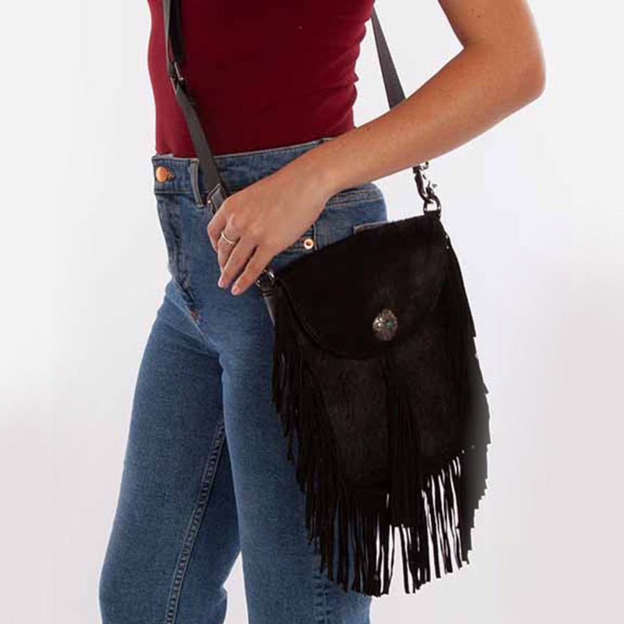 Handbags scully | B320 Black Fringe