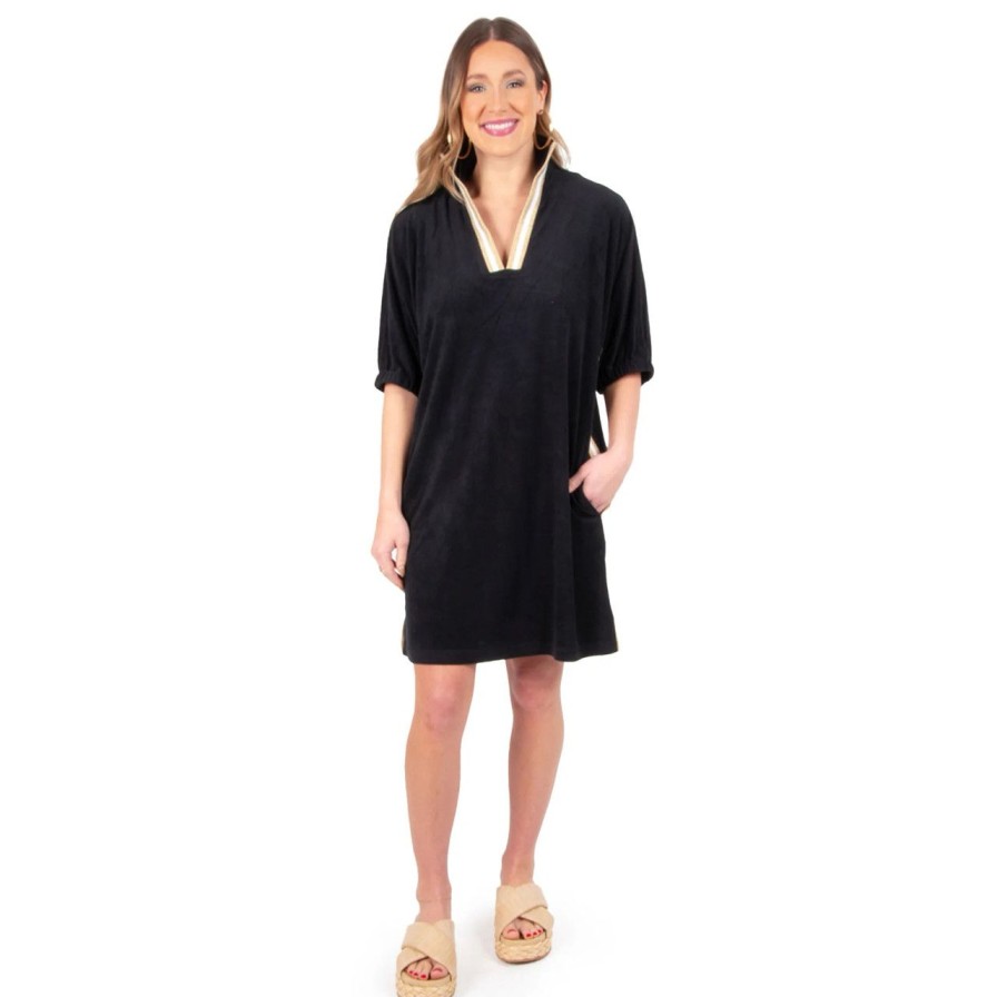 Apparel emily mccarthy | Poppy Dress Black Terry