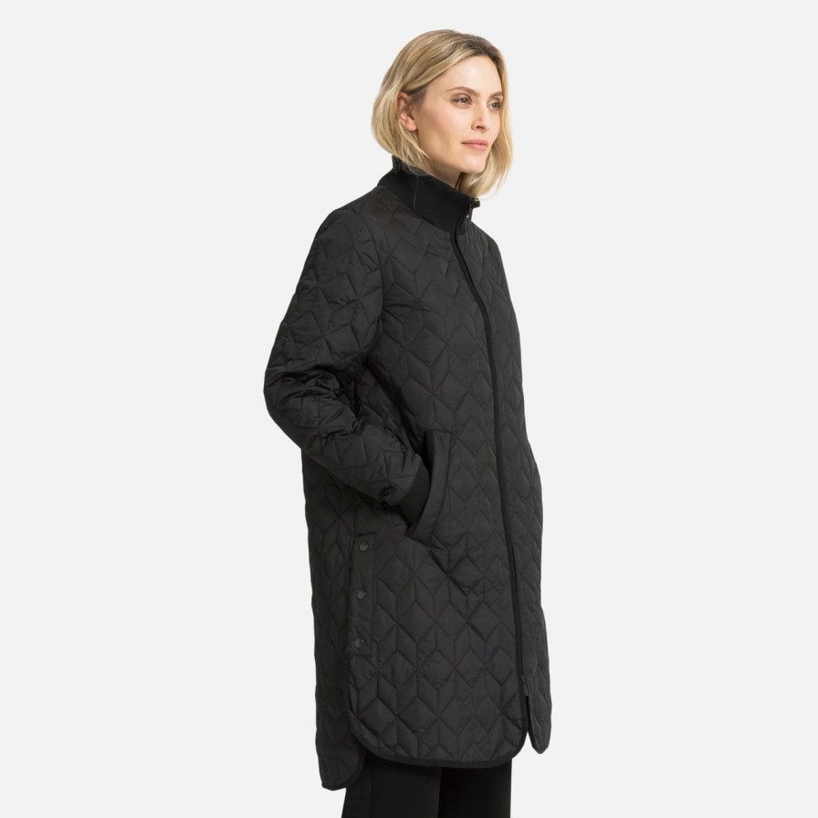 Apparel ilse jacobsen | Art06- Padded Quilt Coat Black