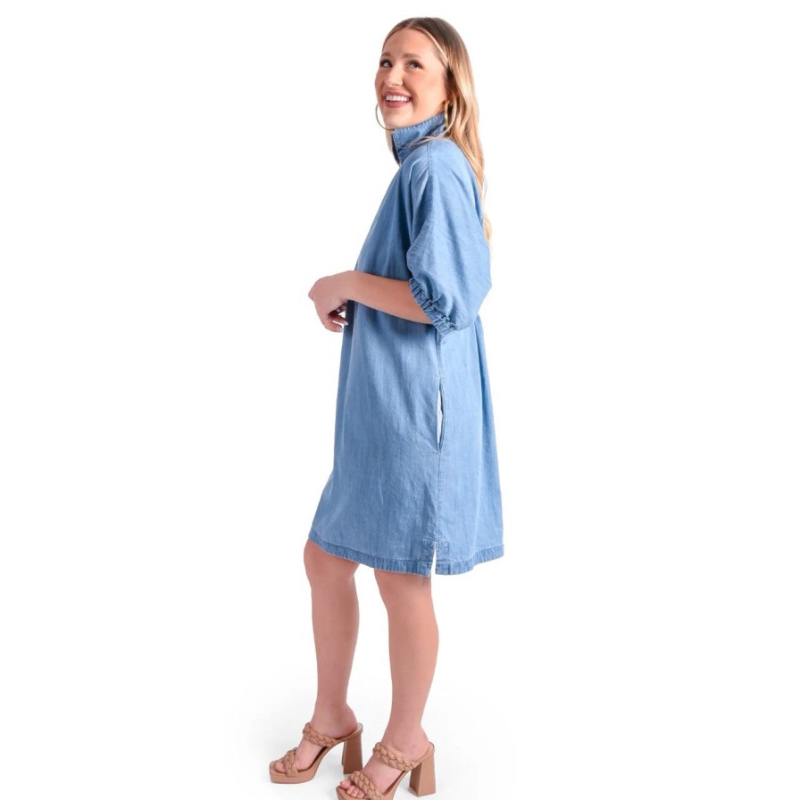 Apparel emily mccarthy | Poppy Dress Denim Chambray