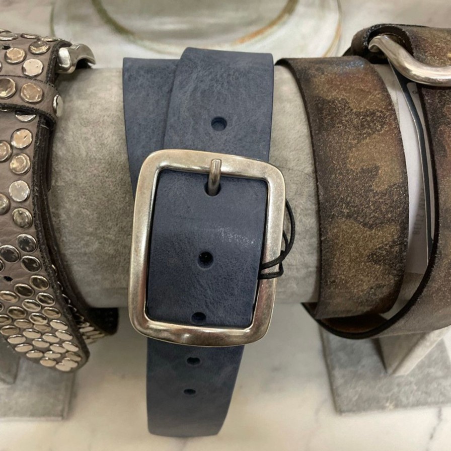 Accessories vanzetti belts | Petrol Square Buckle Belt