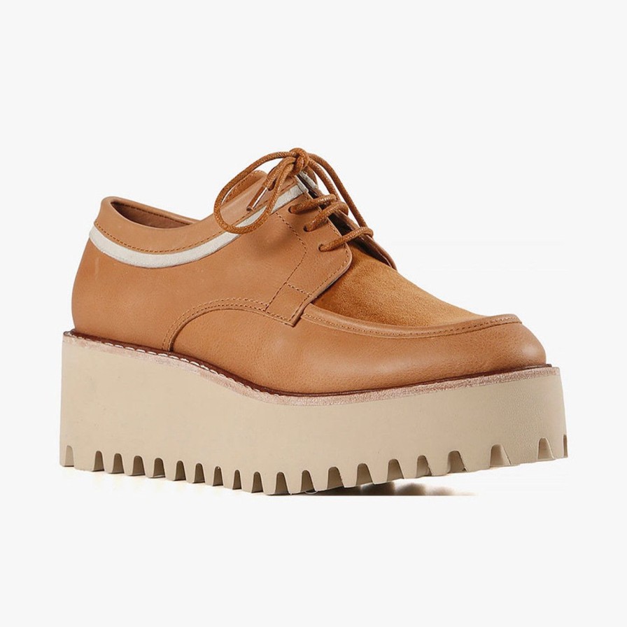 Shoes all black | Striped Ox Flatform Camel