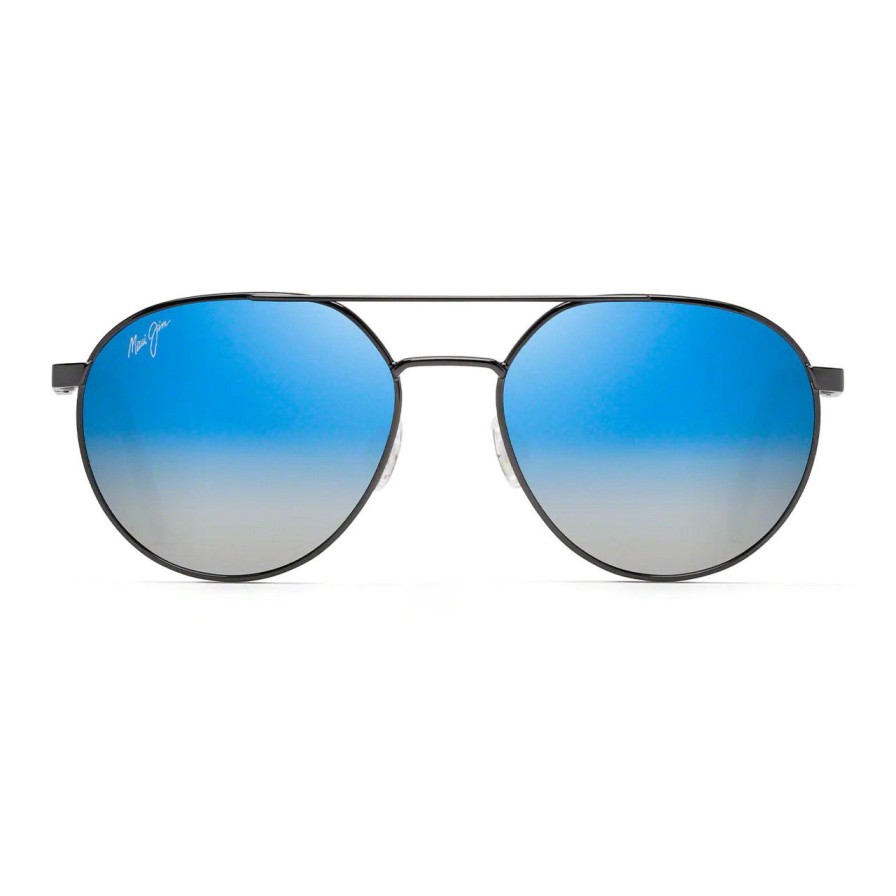 Accessories maui jim | Blue To Silver Waterfront Dark Gunmetal