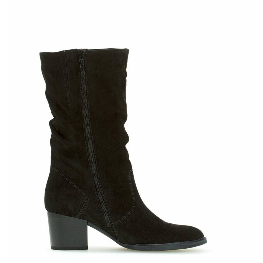 Shoes gabor | 92.894.47 Dreamvelour Schwarz Tall Slouchy