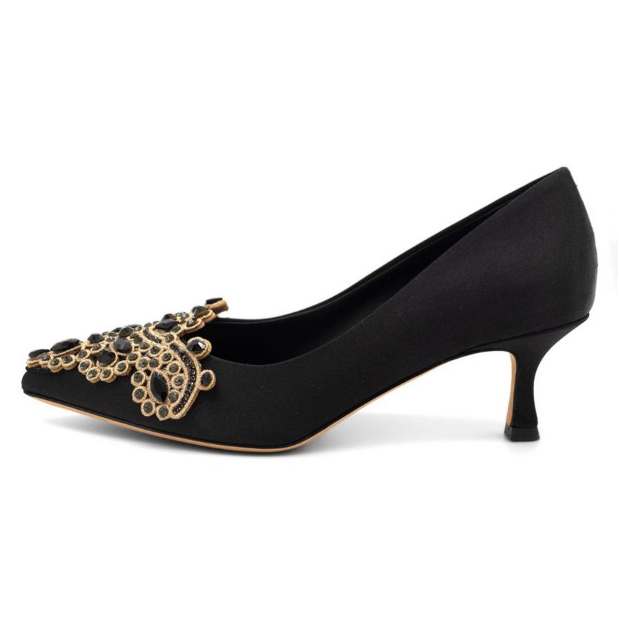 Shoes something bleu | Sabrina Satin Black